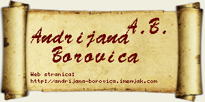Andrijana Borovica vizit kartica